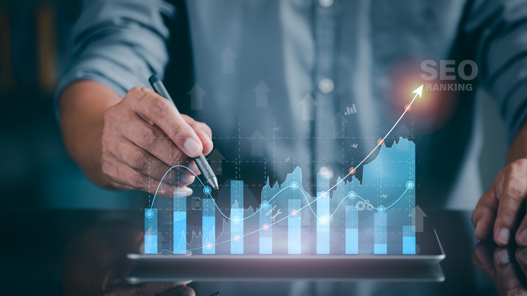 Wykres wzrostu pozycji w Google – SEO ranking